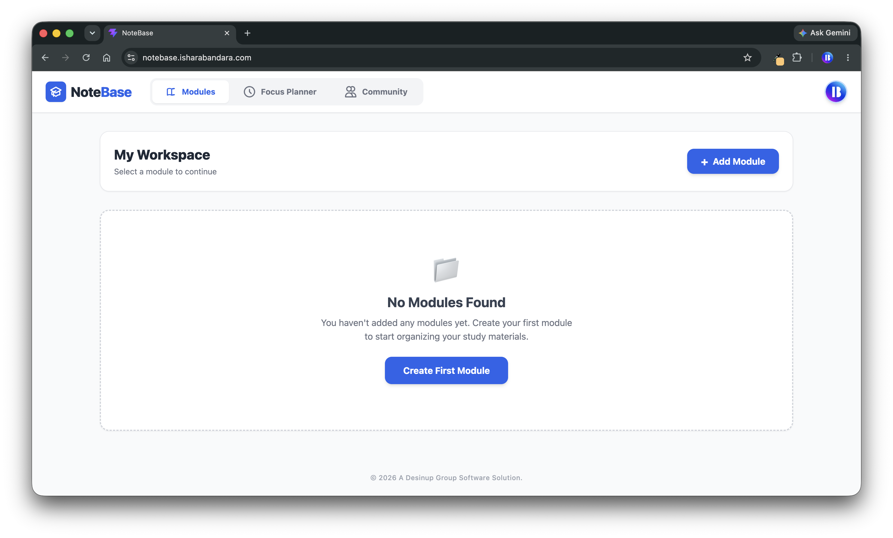 NoteBase - Frontend App Gallery Visual 1